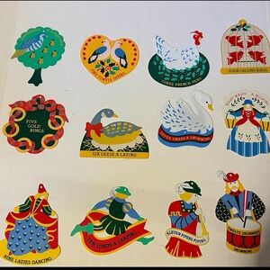 Avon Twelve Days of Christmas Ornaments EUC